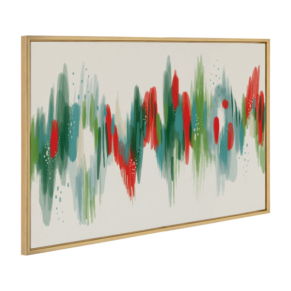 Kate & Laurel Sylvie EV Christmas Brush 1 Framed Canvas By Jessi Raulet Of Ettavee