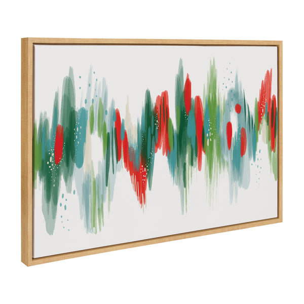 kate & laurel Sylvie EV Christmas Brush 1 Framed Canvas by Jessi Raulet of Ettavee