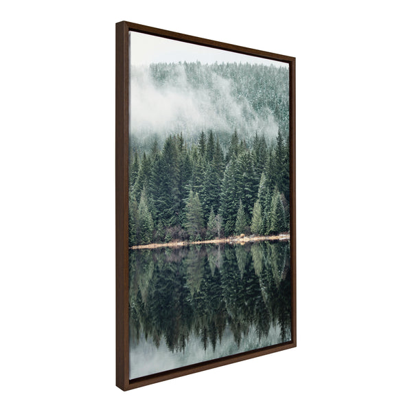 Kate & Laurel Sylvie Evergreen Reflections Framed Canvas By Emiko And Mark Franzen Of F2Images