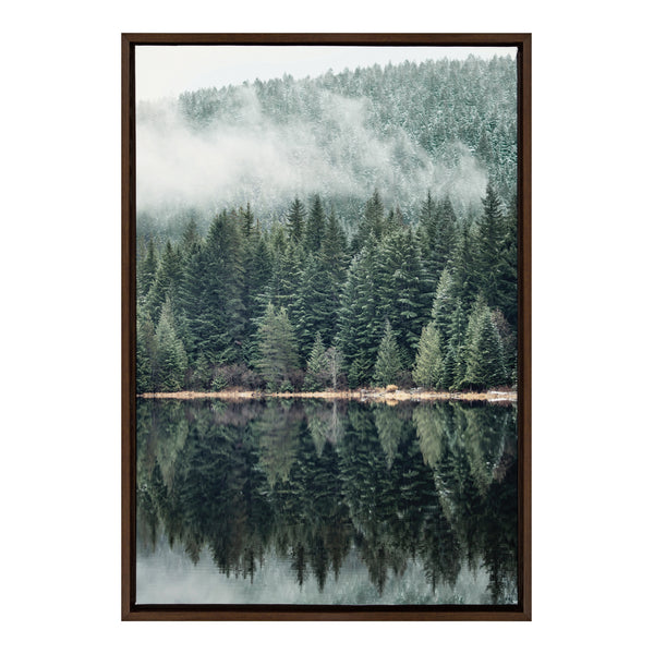 Kate & Laurel Sylvie Evergreen Reflections Framed Canvas By Emiko And Mark Franzen Of F2Images