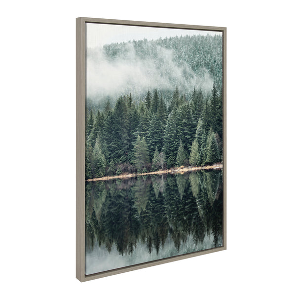 kate & laurel Sylvie Evergreen Reflections Framed Canvas by Emiko and Mark Franzen of F2Images