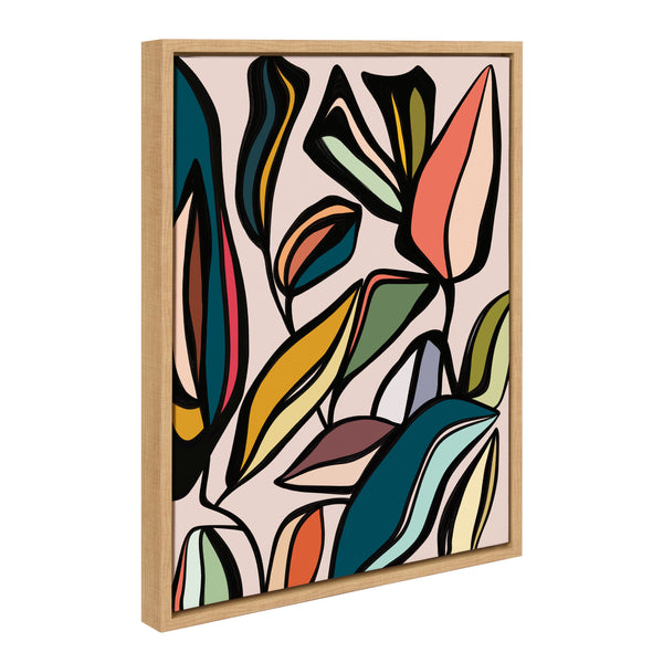 Kate & Laurel Sylvie Fanciful Ficus Framed Canvas By Alicia Bock