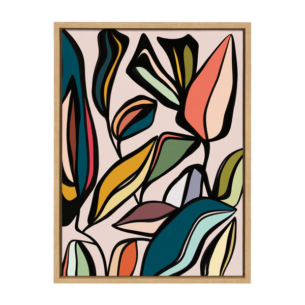 Kate & Laurel Sylvie Fanciful Ficus Framed Canvas By Alicia Bock