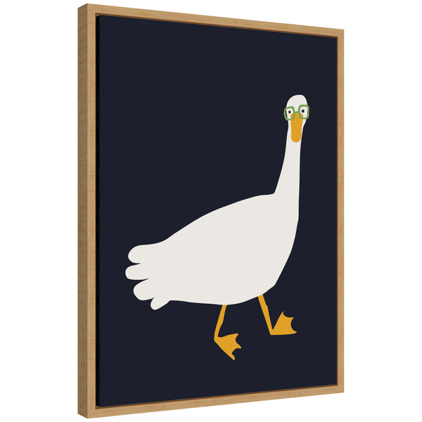Kate & Laurel Sylvie Farm Duck Framed Canvas By Hannah Beisang