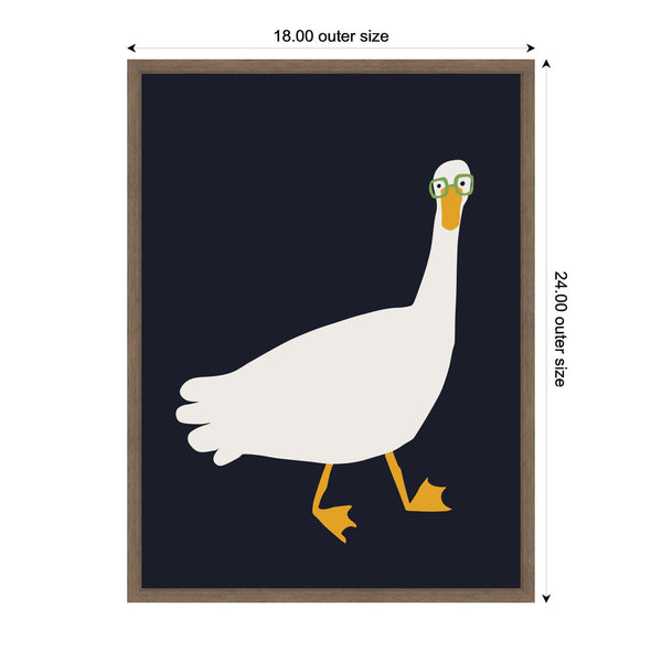 Kate & Laurel Sylvie Farm Duck Framed Canvas By Hannah Beisang