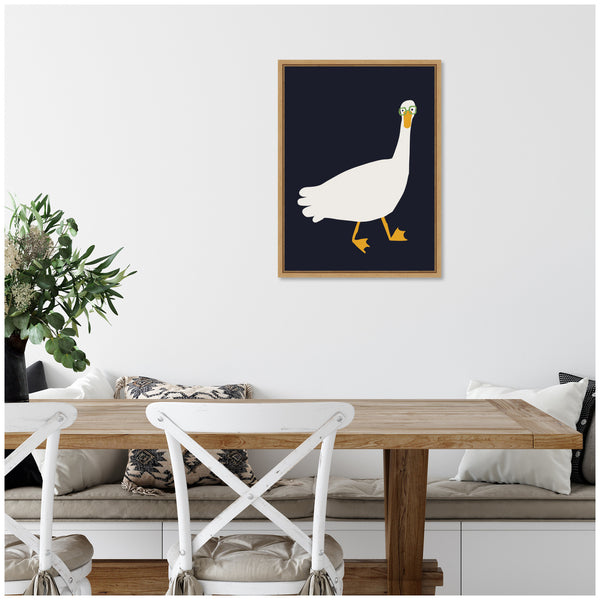 Kate & Laurel Sylvie Farm Duck Framed Canvas By Hannah Beisang