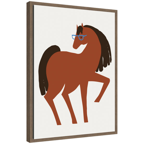 kate & laurel Sylvie Farm Horse Framed Canvas by Hannah Beisang