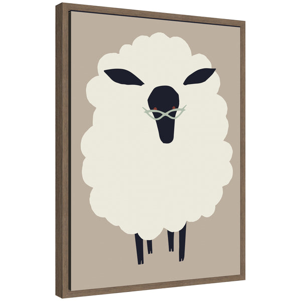 kate & laurel Sylvie Farm Sheep Framed Canvas by Hannah Beisang