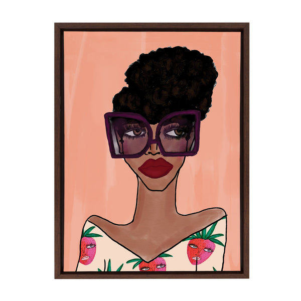 Kate & Laurel Sylvie Fashion Girl 3 Framed Canvas By Kendra Dandy Of Bouffants And Broken Hearts