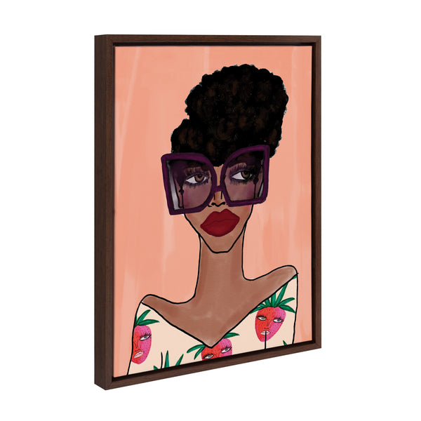 Kate & Laurel Sylvie Fashion Girl 3 Framed Canvas By Kendra Dandy Of Bouffants And Broken Hearts