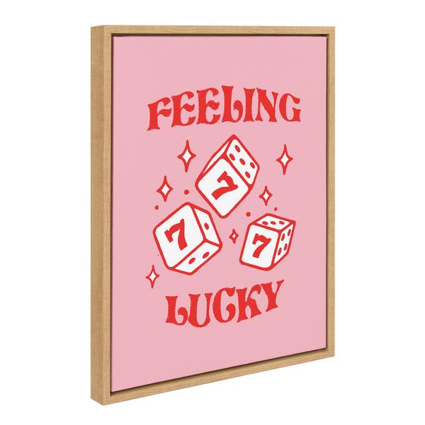 Kate & Laurel Sylvie Feeling Lucky Framed Canvas By Alli Standefer