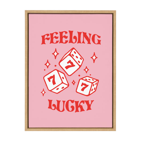 Kate & Laurel Sylvie Feeling Lucky Framed Canvas By Alli Standefer