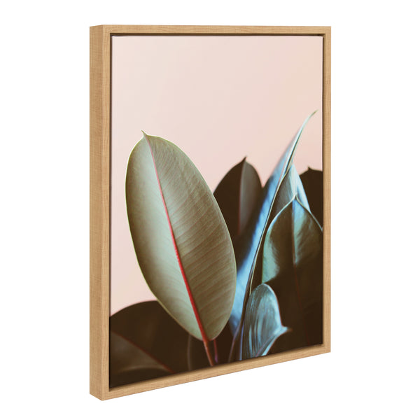 Kate & Laurel Sylvie Ficus Elastica Framed Canvas By Alicia Bock