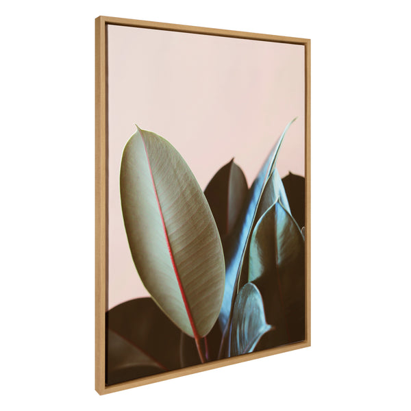 kate & laurel Sylvie Ficus Elastica Framed Canvas by Alicia Bock