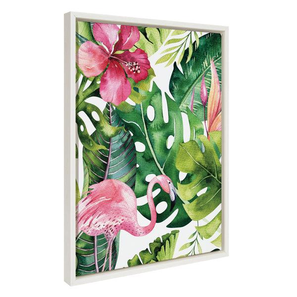 Kate & Laurel Sylvie Find Flamingo Framed Canvas By Maja Mitrovic Of Makes My Day Happy