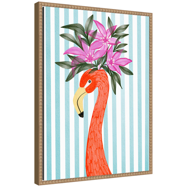 kate & laurel Sylvie Flamingo Framed Canvas by Nikita Jariwala
