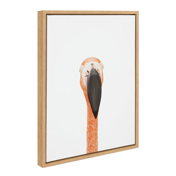 Kate & Laurel Sylvie Flamingo Portrait Framed Canvas By Amy Peterson Art Studio