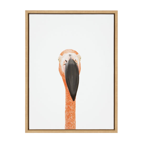 Kate & Laurel Sylvie Flamingo Portrait Framed Canvas By Amy Peterson Art Studio