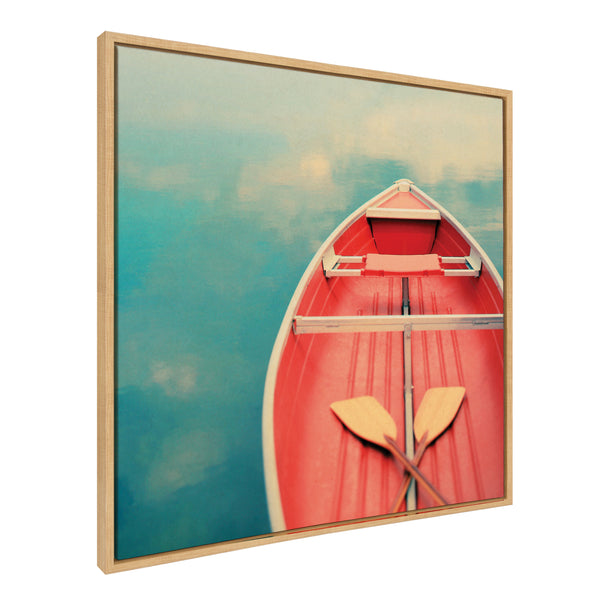 Kate & Laurel Sylvie Floating On A Cloud Framed Canvas By Alicia Bock
