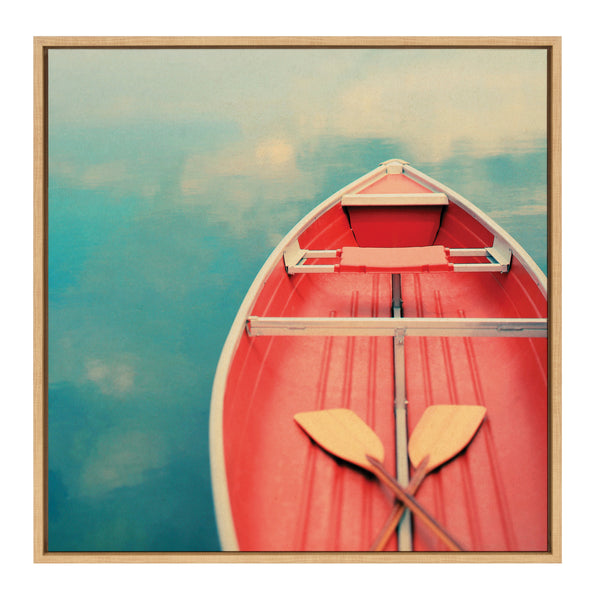 Kate & Laurel Sylvie Floating On A Cloud Framed Canvas By Alicia Bock