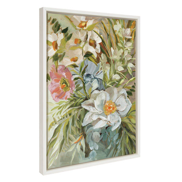 Kate & Laurel Sylvie Flower Garden Framed Canvas By Annie Quigley