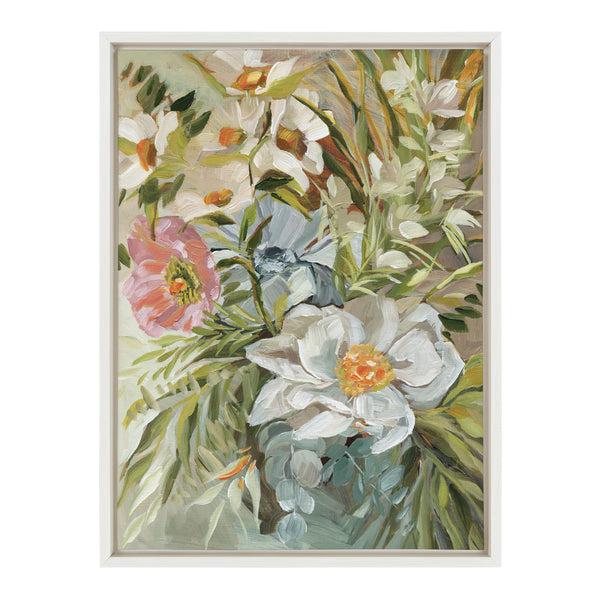 Kate & Laurel Sylvie Flower Garden Framed Canvas By Annie Quigley