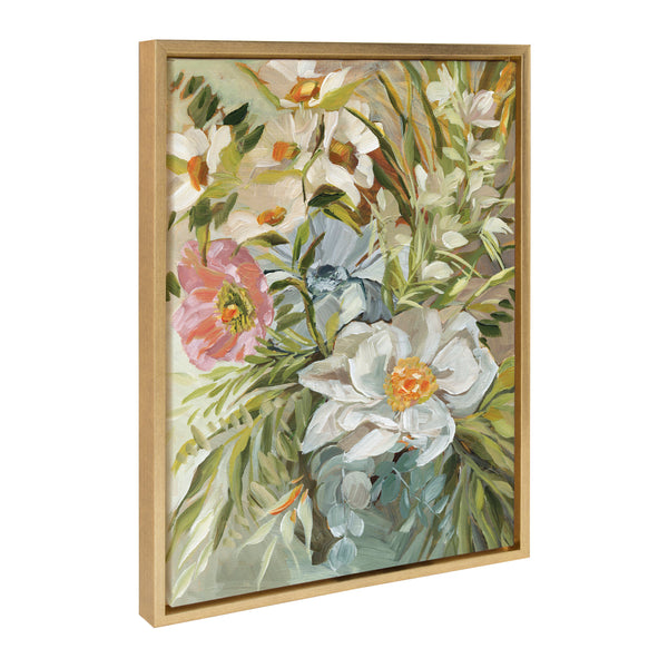kate & laurel Sylvie Flower Garden Framed Canvas by Annie Quigley