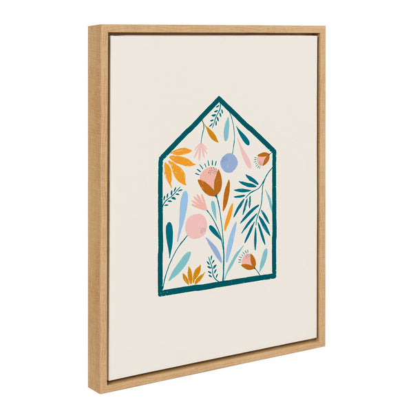 Kate & Laurel Sylvie Flower House Framed Canvas By Duchess Plum
