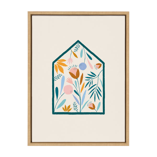 kate & laurel Sylvie Flower House Framed Canvas by Duchess Plum