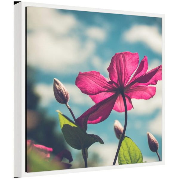 kate & laurel Sylvie Flower in the Sky Framed Canvas by Stephanie Klatt