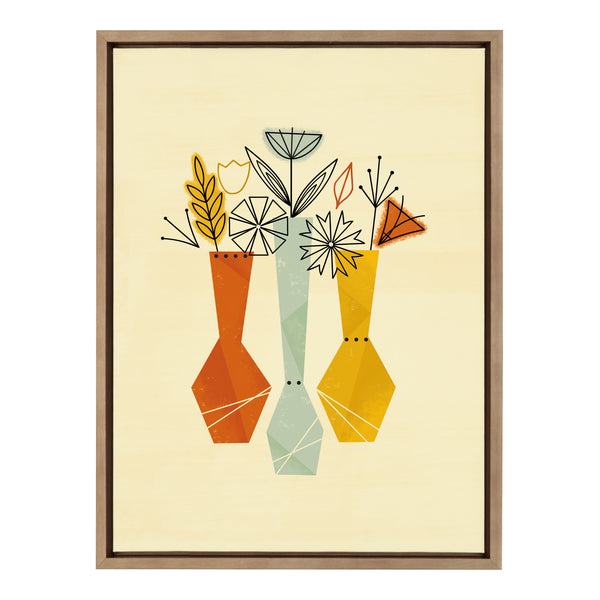 Kate & Laurel Sylvie Flowers Framed Canvas By Amber Leaders Designs