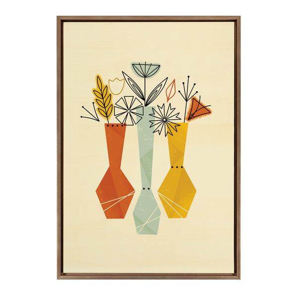 kate & laurel Sylvie Flowers Framed Canvas by Amber Leaders Designs