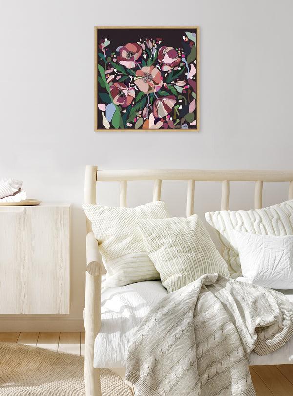 Kate & Laurel Sylvie Flowers Framed Canvas By Inkheart Designs