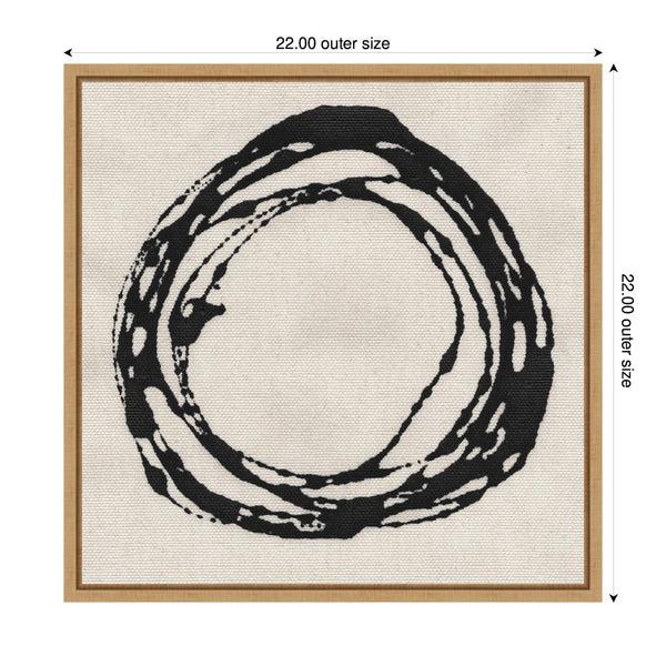 Kate & Laurel Sylvie Flowing Circle Abstract 2 Framed Canvas By The Creative Bunch Studio