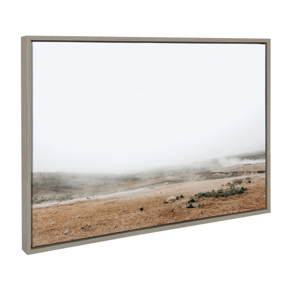 Kate & Laurel Sylvie Fogged Landscape Framed Canvas By Alicia Abla