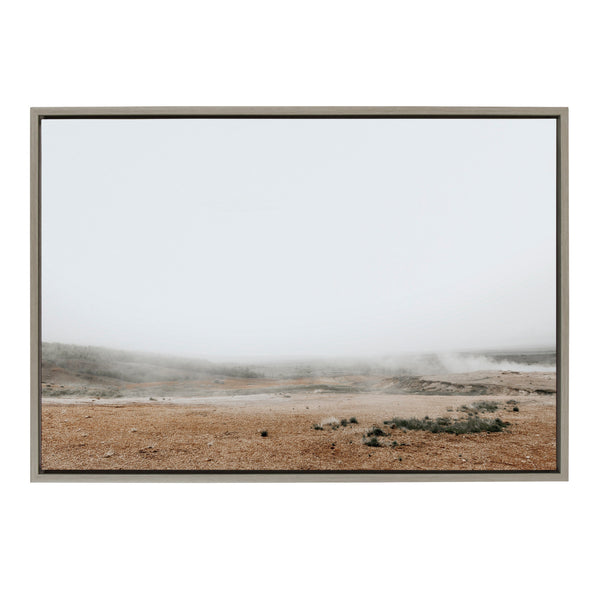 kate & laurel Sylvie Fogged Landscape Framed Canvas by Alicia Abla