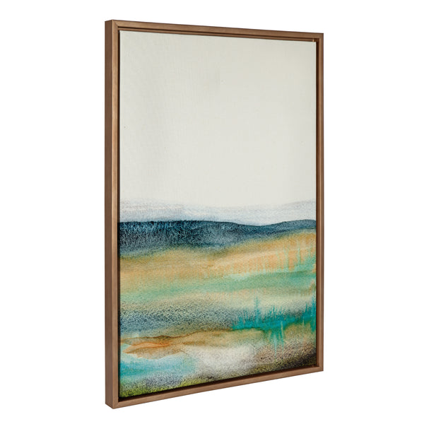 Kate & Laurel Sylvie Foggy Mountain Framed Canvas By Xizhou Xie