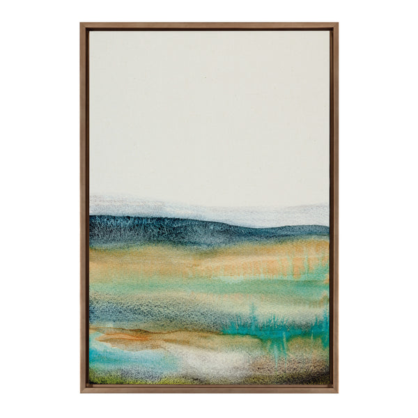 Kate & Laurel Sylvie Foggy Mountain Framed Canvas By Xizhou Xie