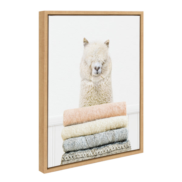Kate & Laurel Sylvie Fold Alpaca Framed Canvas By Amy Peterson Art Studio