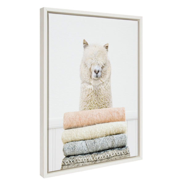 kate & laurel Sylvie Fold Alpaca Framed Canvas by Amy Peterson Art Studio