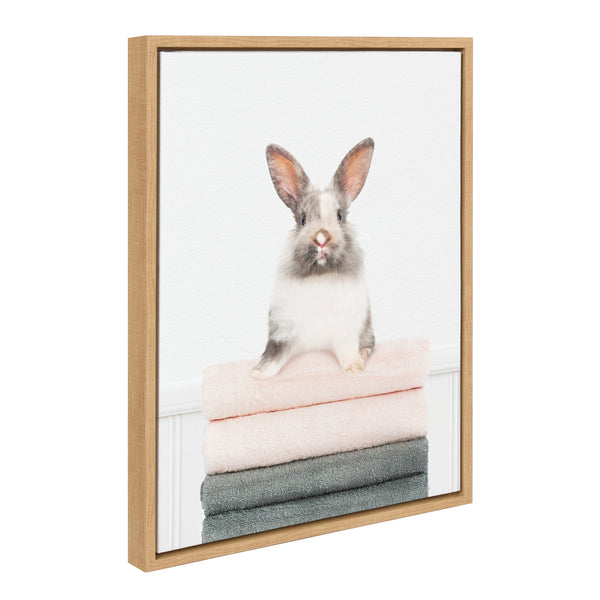 Kate & Laurel Sylvie Fold Bunny Framed Canvas By Amy Peterson Art Studio