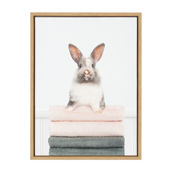 Kate & Laurel Sylvie Fold Bunny Framed Canvas By Amy Peterson Art Studio