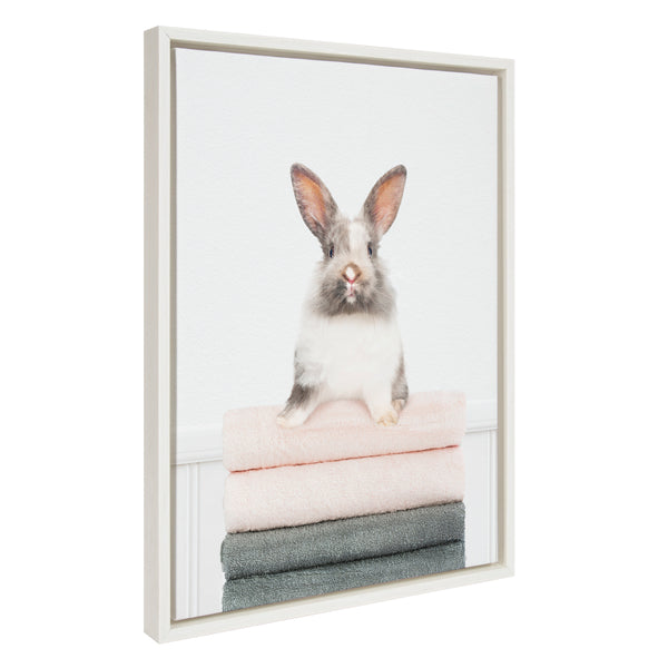 kate & laurel Sylvie Fold Bunny Framed Canvas by Amy Peterson Art Studio
