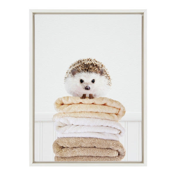 Kate & Laurel Sylvie Fold Hedgehog 1 Framed Canvas By Amy Peterson Art Studio