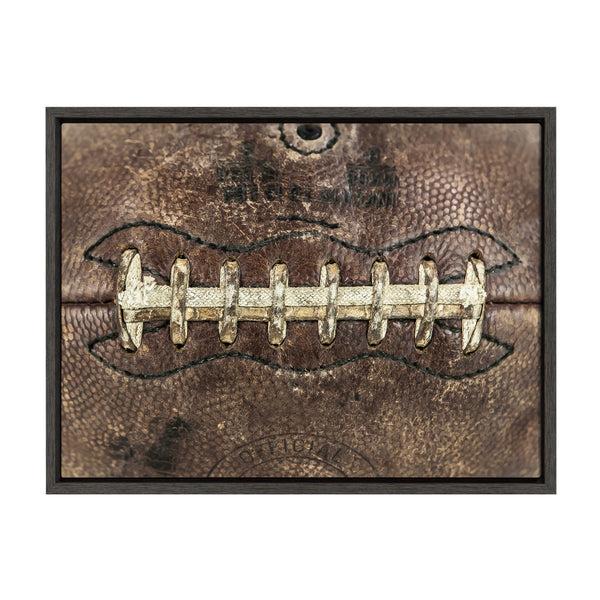 kate & laurel Sylvie Football Laces Framed Canvas by Shawn St. Peter
