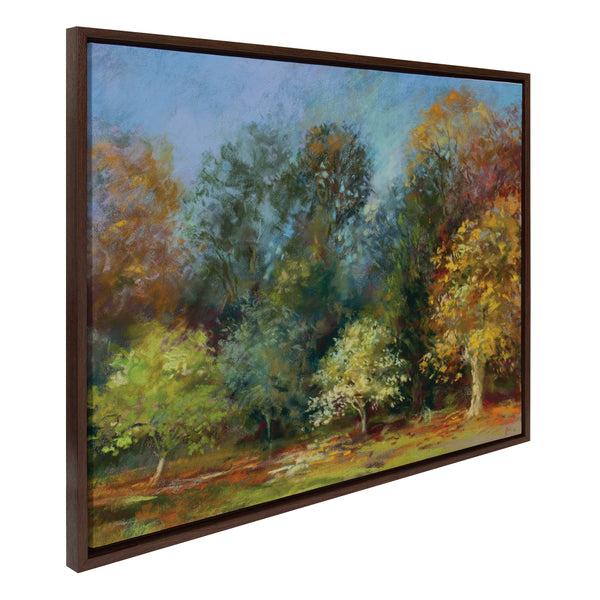 kate & laurel Sylvie Forest Autumn All Day Framed Canvas by Nel Whatmore