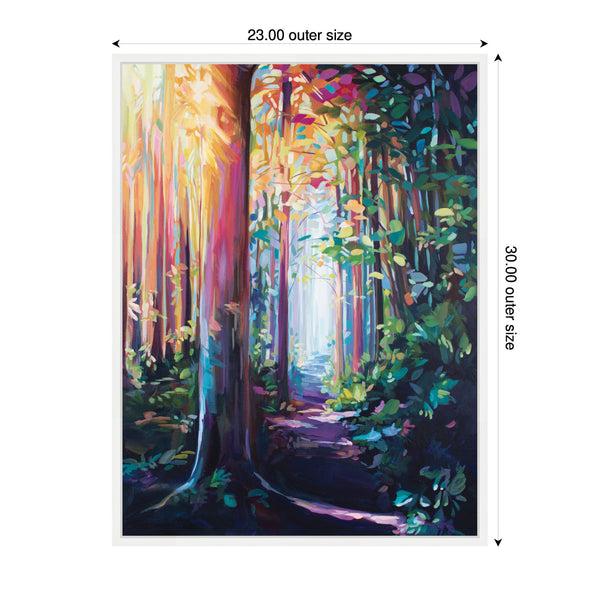 Kate & Laurel Sylvie Forest Path 2 Framed Canvas By Rachel Christopoulos
