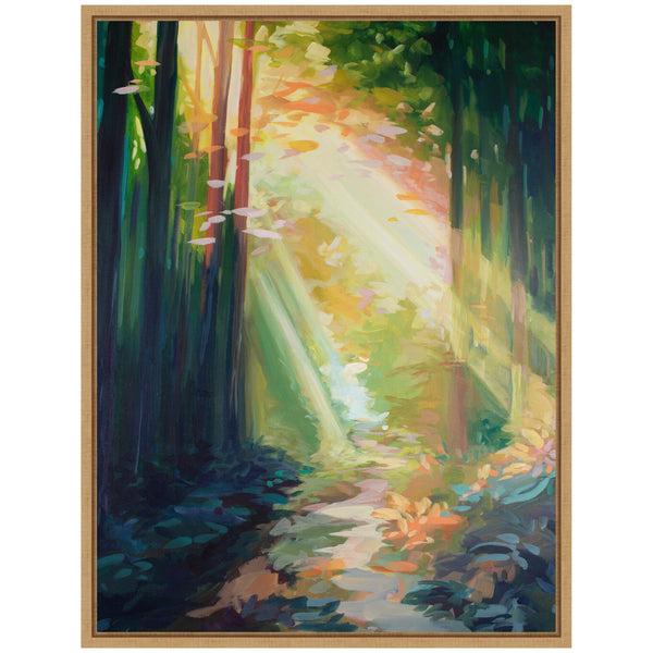 Kate & Laurel Sylvie Forest Sunshine Framed Canvas By Rachel Christopoulos