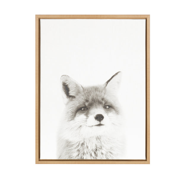 Kate & Laurel Sylvie Fox Portrait Framed Canvas By Simon Te Tai