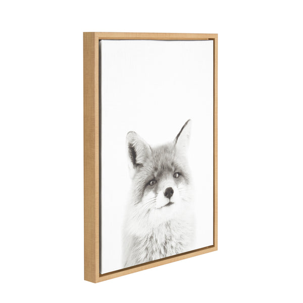 Kate & Laurel Sylvie Fox Portrait Framed Canvas By Simon Te Tai